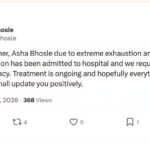 Asha Bhosle की अचानक बिगड़ी तबीयत, हार्ट अटैक के बाद अस्पताल में भर्ती