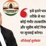 सुप्रीम कोर्ट:कॉकरोच जनता पार्टी के खिलाफ जनहित याचिका, सीजेआई बोले- मुद्दे को भावनात्मक तरीके से न लें – Supreme Court Pil Against Cockroach Janata Party Cji Surya Kant Said Do Not Take Issue So Sentimentally