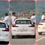 हिमाचल में पर्यटकों का हाल:चलती कार से बाहर लटक कर पी रहे बीयर, खुले में ही फेंक दिया कैन; देखें वीडियो – Kiratpur Manali Fourlane Moving Car Tourist Beer Drinking Video Viral