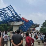 बिहार:वैशाली में भरभराकर गिरा पुल का लॉन्चर, मची चीख-पुकार, छह कर्मचारी घायल; दो की हालत गंभीर – Bihar Vaishali Lalganj Nh139w Bharatmala Project Bridge Launcher Collapse Injuries Hajipur News