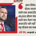 एच-1बी वीजा पर सख्ती:वेंस बोले- अमेरिकियों की नौकरियां नहीं छिनेंगी; काम के लिए देने होंगे एक करोड़ रुपये – Crackdown On H-1b Visas: Vance Says Americans’ Jobs Won’t Be Taken Away; One Crore Rupees To Be Paid For Work.